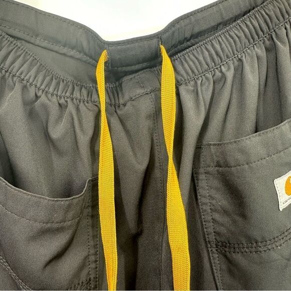 Carhartt Men's Black Drawstring Waist Nylon Track Pants - Picture 9 of 10